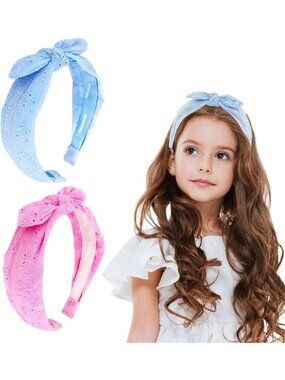 Cute Toddler Headbands with Bow - Non-Slip Hair Accessories for Girls & Women (2